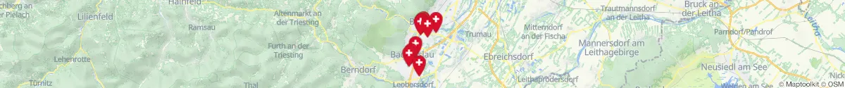 Kartenansicht für Apotheken-Notdienste in der Nähe von Sooß (Baden, Niederösterreich)